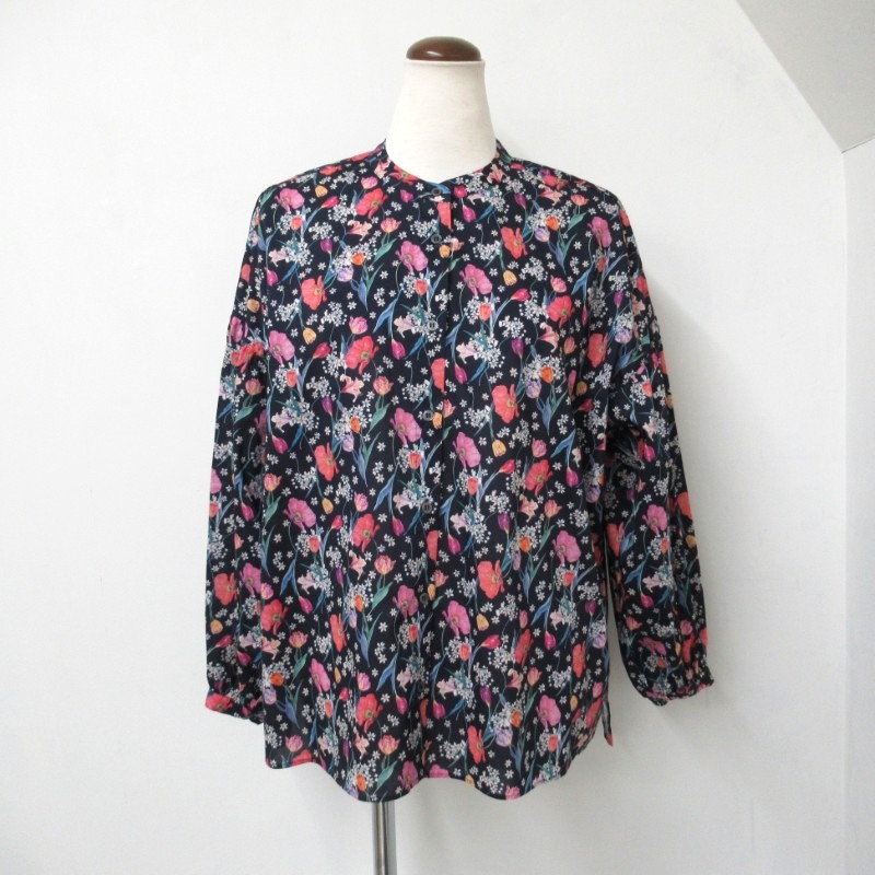 amherst  LIBERTYギャザースリーブブラウス /BK1 【日本製】